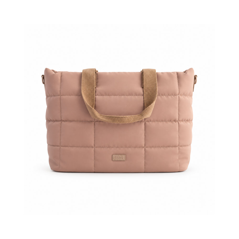 Kaiser Nylon Quilted Tote Bag - BEIGE